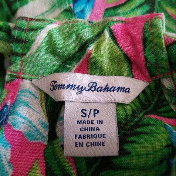 Tommy Bahama Linen Halter Tropical Shirt - Picture 8 of 9